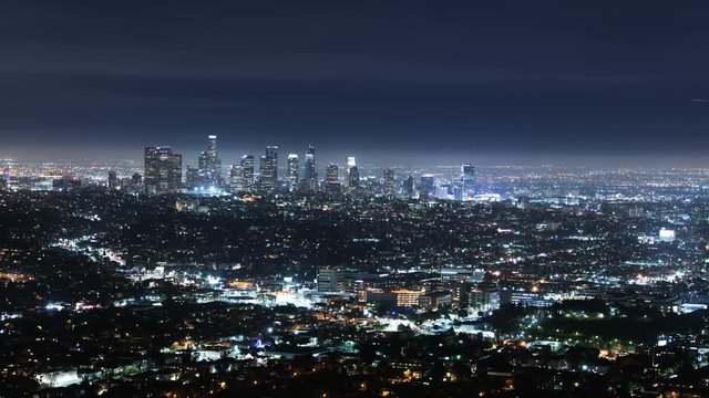 Los Angeles Skyline 42 Night Time Lapse