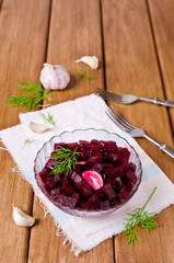 Salad of canned beets