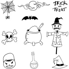 Scry Element Halloween in doodle