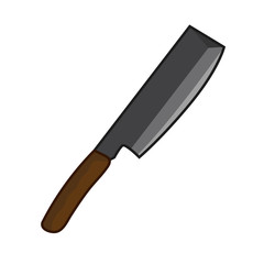 cleaver knife isolated illustration
