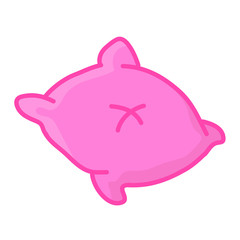 pink pillow isolated illustration