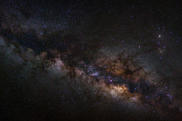Fototapeta na wymiar milky way galaxy,long exposure photograph, with grain