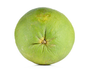 Green pomelo fruit on white Backgorund