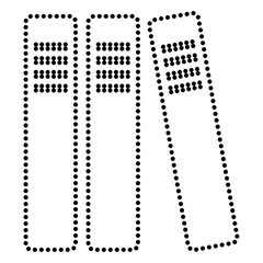 Row of binders, office folders icon