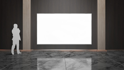 Lightbox in Showroom luxury and Smart style 3D rendering