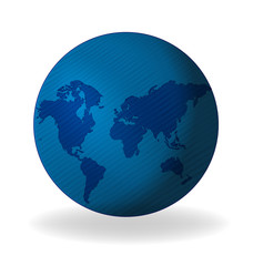 Blue map world logo