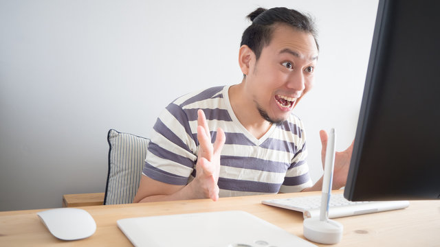 Excited graphic designer.