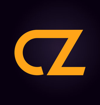 CZ Two letter composition for initial, logo or signature