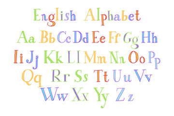 Retro alphabet font.