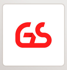 GS Two letter composition for initial, logo or signature.