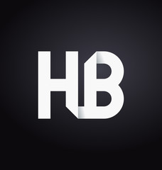 HB Two letter composition for initial, logo or signature.