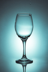 Wine glass is empty