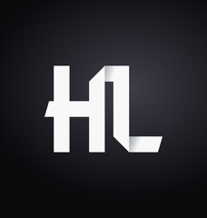 HL Two letter composition for initial, logo or signature.