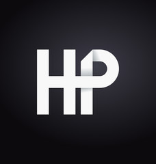 HP Two letter composition for initial, logo or signature.