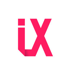 Obraz premium IX Two letter composition for initial, logo or signature.