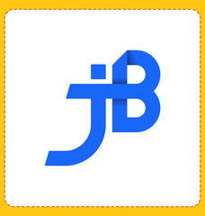 JB Two letter composition for initial, logo or signature.