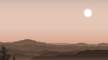 misty hills illustration - 113501123