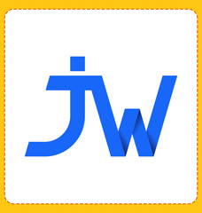 JW Two letter composition for initial, logo or signature.