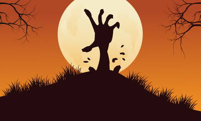 Scary hand zombie halloween backgrounds