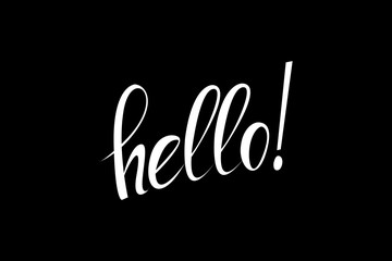 Hello calligraphic lettering