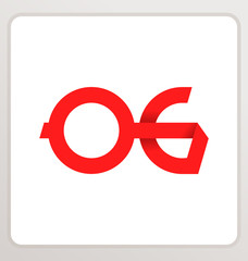 OG Two letter composition for initial, logo or signature.