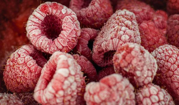 Delicious first class fresh raspberries background