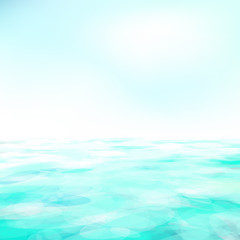 Naklejka premium Abstract nature background with blue ocean and blue cloudy sky.