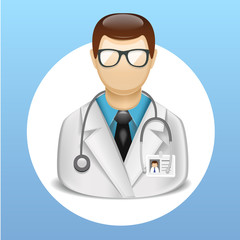 Fototapeta premium vector medical icons with doctor character