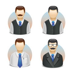 vector icons of characters users employees hierarchy