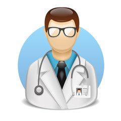 Fototapeta premium vector medical icons with doctor character