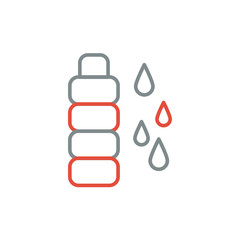 Fitness line art icon for your design