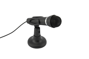 Microphone on white background