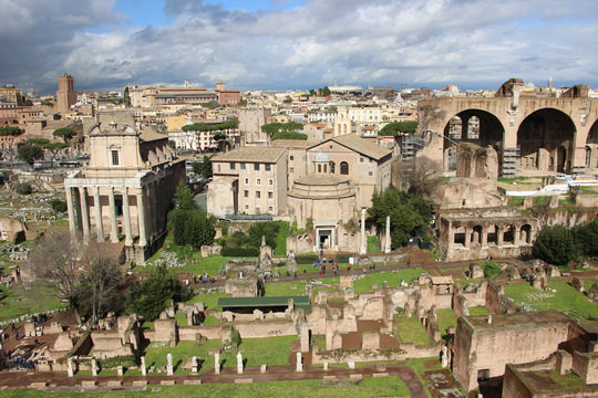 Rome,Italy,Roman Forum,spring.