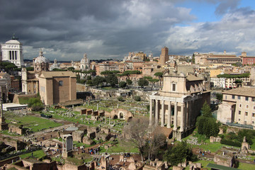 Obraz premium Rome,Italy,Roman Forum,spring.
