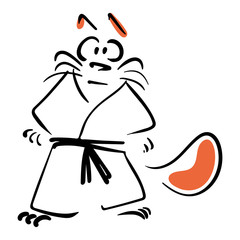Cat in a kimono