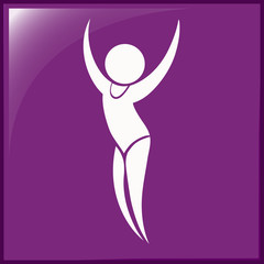 Obraz na płótnie Canvas Sport icon for gymnastics floor exercise