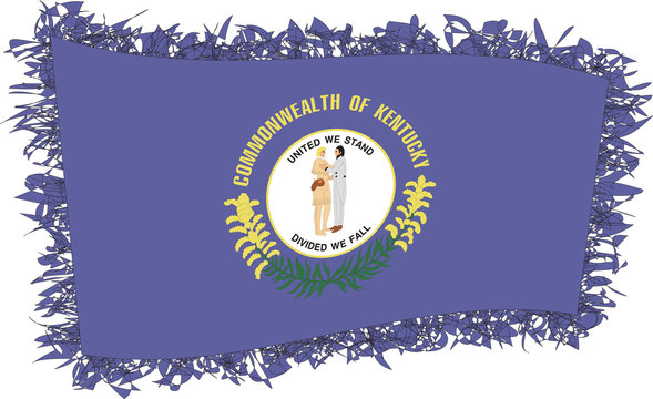 Flag of Kentucky. Vector illustration of a stylized flag.