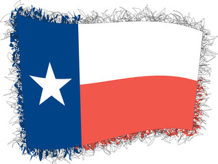 Flag of Texas. Vector illustration of a stylized flag.