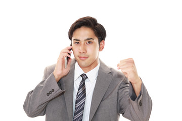 通話中のビジネスマン