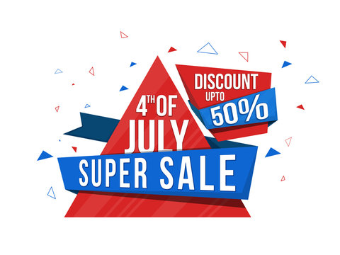 Super Sale Tag or Banner for 4th of July.
