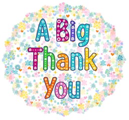 big thank you greeting card