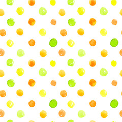 Pattern of watercolor blue blobs, isolated on white background