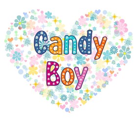 candy boy greeting card.