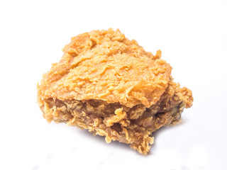 fried chicken on white background