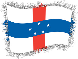 Flag of . Vector illustration of a stylized flag.