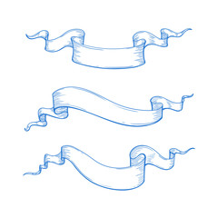 Hand Drawn Ribbon Banners