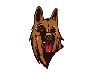 Leadership Animal Logo - Visionary German Sheppard Leader Character