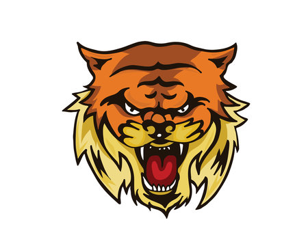 Leadership Animal Logo - Aggressive Tiger Leader Character