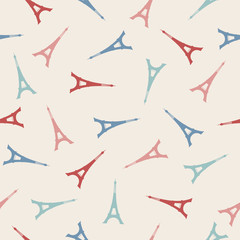 Seamless pattern - Paris tower