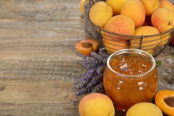 Apricot jam with lavender